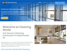 Tablet Screenshot of cleaningworldinc.com